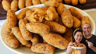 CROQUETE DE CARNE MOÍDA SUPER FÁCIL E MACIO  POUCA MASSA E MUITO RECHEIO  DIKA DA NAKA [upl. by Keldah]