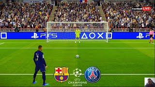 PSG vs Barcelona  Penalty Shootout  Quarter Final UEFA Champions League 2024  PES [upl. by Amsirhc]