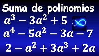 77 Suma de polinomios con exponentes MUY FÁCIL [upl. by Hay]