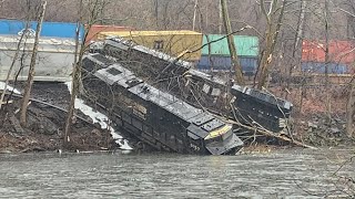 Major Norfolk Southern Train Derailment on the Lehigh line at MP84 [upl. by Zacek380]