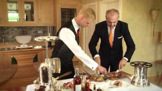 Diego Masciaga of Waterside Inn Restaurant Prepares Canard a la Presse [upl. by Pope]