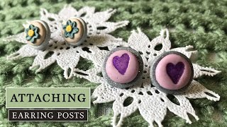 Mini Polymer Clay Tutorial Post 4 Earring Posts on Studs [upl. by Ehav]