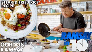 Gordon Ramsay Cooks up Steak Fried rice and Fried Eggs in Under 10 Minutes [upl. by Best706]