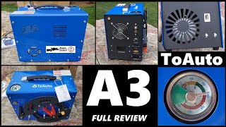 ToAuto A3 Full Review 12V Portable PCP Compressor thats Affordable 4500PSI Paintball or PCP Pump [upl. by Mohr370]