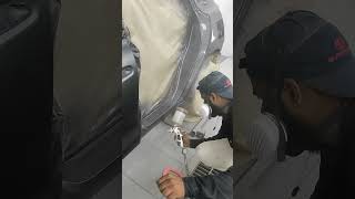 Car clear coat applygrey color car paintingbaleno car painting2024 paintingcarautomotiveviral [upl. by Ahsyle]