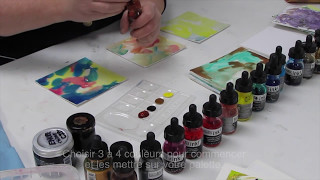 Tutoriel sur les encres acryliques Liquitex avec Céline J Dallaire [upl. by Stephens]