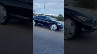 Q60 Infiniti on 28’s DUB Floaters Slidin [upl. by Enelyar857]