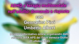 ADHD e terapia multimodale nelladulto domande e risposte [upl. by Garrek]