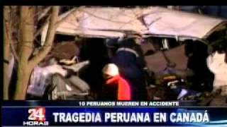 24 HORAS 07022012 TRAGEDIA PERUANA EN CANADA 10 PERUANOS MUERTOS [upl. by Latisha]