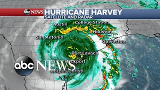 Hurricane Harvey makes landfall overnight in Texas [upl. by Atnahsa1]