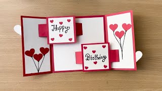 Happy Birthday Card  Easy card for birthday and anniversary [upl. by Etteyafal243]