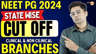 NEET PG 2024 State Wise Expected Cutoff For Clinical amp Non Clinical Branches ✅ neetpg24 [upl. by Eirellav481]