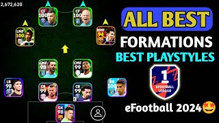 All BEST Formations 🤩 Available in eFootball 2024 Mobile [upl. by Nahshu]