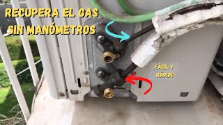 RECUPERAR GAS REFRIGERANTE DE UN AIRE ACONDICIONADO Como recoger el gas a un aire acondicionado [upl. by Okim]