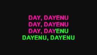 DAYENU Passover Song  KARAOKE  medicencruz [upl. by Dnana]