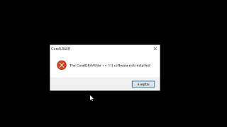 CorelLaser The CorelDrawVer 11 software not installed [upl. by Eceerahs397]