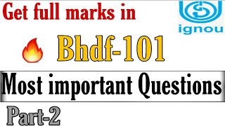 Bhdf 101 Most important questions with answers [upl. by Noruq]