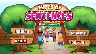 Types of Sentences for Kids  Declarative Interrogative Imperative and Exclamatory [upl. by Blakelee]