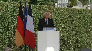 A OradoursurGlane le président allemand quotémuquot exprime sa quotconsternationquot  AFP Extrait [upl. by Kcirddor]