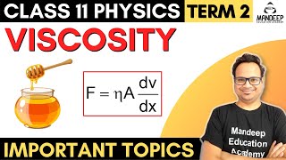 What is Viscosity Class 11 Physics Term 2 Important Topic For Final Exam [upl. by Nyltiak470]