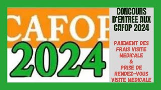 Concours De CAFOP 2024  Comment Faire Le Paiement Des Frais Visite Médicale Et Prendre RendezVous [upl. by Ahsinan]