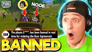 Trolling a Noob 😂 HE GOT BANNED 😭 PUBG MOBILE [upl. by Ahseka579]