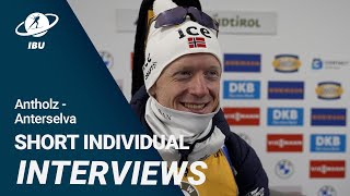 World Cup 2324 AntholzAnterselva Men Short Individual Interviews [upl. by Tlok]