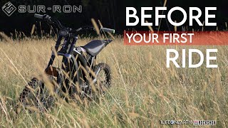 5 Things to do BEFORE your First Sur Ron X ebike Ride [upl. by Ecinahc]