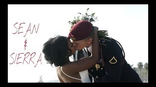 Our Wedding  Sean and Sierra  Romantic Interracial Wedding  Beach Wedding  Military Wedding [upl. by Glimp194]