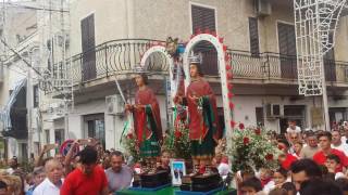 Processione dei piccoli santi Cosma e Damiano sferracavallo quotuscita [upl. by Rubenstein488]