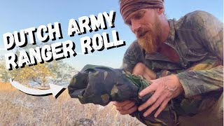 Dutch Army Ranger Roll Poncho Sleep System Solo Overnight [upl. by Wye832]