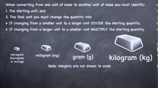 Converting between micrograms mg g and kg Rules [upl. by Aiciled]