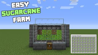 Minecraft Easiest Automatic Sugarcane Farm 120 WORKING [upl. by Hairym]