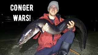 CONGER WARS eps1 Fishing For Big Conger Eel Under Water Footage of LobsterFish Conger [upl. by Merrile]