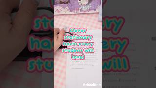 Clever stationery hacks every student will love 🤍🧸🍭 shorts [upl. by Nwatna432]