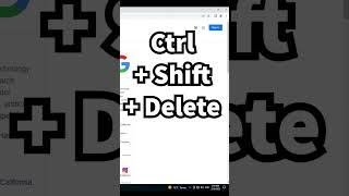 Shortcut Key to Clear Google Chrome History [upl. by Wehrle]