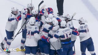 USA Hockey holds off Canada 65 in shootout to play for Youth Olympics gold medal  NBC Sports [upl. by Tteragram47]