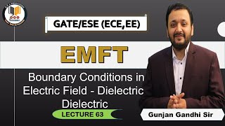 EMFT  Lec 63  Boundary Conditions in Electric Field  Dielectric Dielectric [upl. by Bilak]