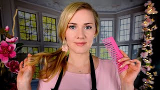 Spring Hair Care ASMR 🌸 Gentle Shampoo and Brushing  Soft Spoken [upl. by Ikir]