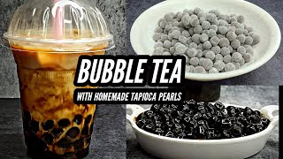 How to Make BUBBLE TEA and Tapioca Pearls Recipe at Home [upl. by Elyac]