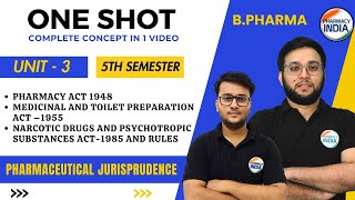 UNIT  3  PHARMA JURIS  BPHARMA  5 SEM  COMPLETE CONCEPT [upl. by Nugesulo656]