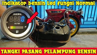 HONDA C70 JADI BISA PASANG INDIKATOR BENSIN LED❗MODIF TANGKI PASANG PELAMPUNG BENSIN❗ [upl. by Malinde]