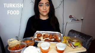 TURKISH FOOD MUKBANG  LAMB SHISH WITH TURKISH RICE  MIXED MEZE AND BAKLAVA  UK LOCKDOWN [upl. by Coltun]