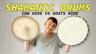 Shamanic Drums Goats hide vs Cow hide [upl. by Auhoj]