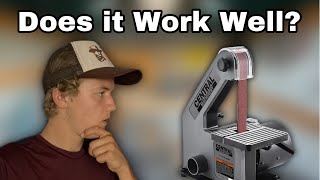 60 Belt Sander Full Review is it Worth it Harbor Freight 1x30 Grinder [upl. by Verne50]