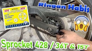 YAMAHA TUTORIAL TUKAR RANTAI amp SPROCKET LC135  UPGRADE  LAJUUUUU  BUKA TAYAR  Mohd Abdul Rasid [upl. by Darbie]