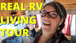 Real RV Living Class C RV Winnebago Inside Tour [upl. by Anglo439]