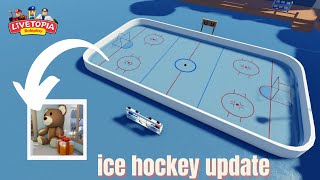 LIVETOPIA ICE HOCKEY UPDATE  NEW BEAR HOUSE SECRET  UPDATE 142 Livetopia Roleplay Roblox [upl. by Bonnette]