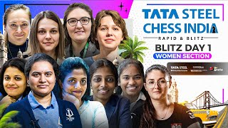 Tata Steel Chess India 2022 Women  Blitz  Day 1  Live commentary by Sagar Tania [upl. by Tyler]