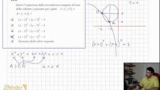 Videolezioni matematica generale  Esercizi di geometria analitica del piano  Circonferenza [upl. by Aehtrod]